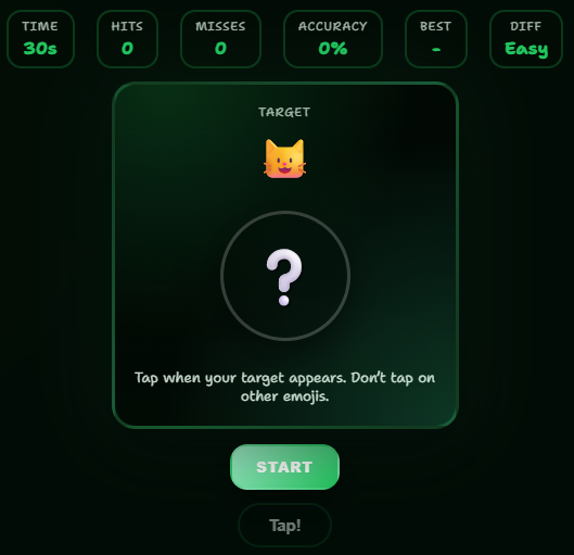 Emoji Reaction browser game